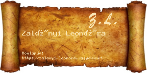 Zalányi Leonóra névjegykártya
